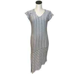 BAR by Melis Kozan Asymmetrical Jersey Short Sleeve Dress, size S